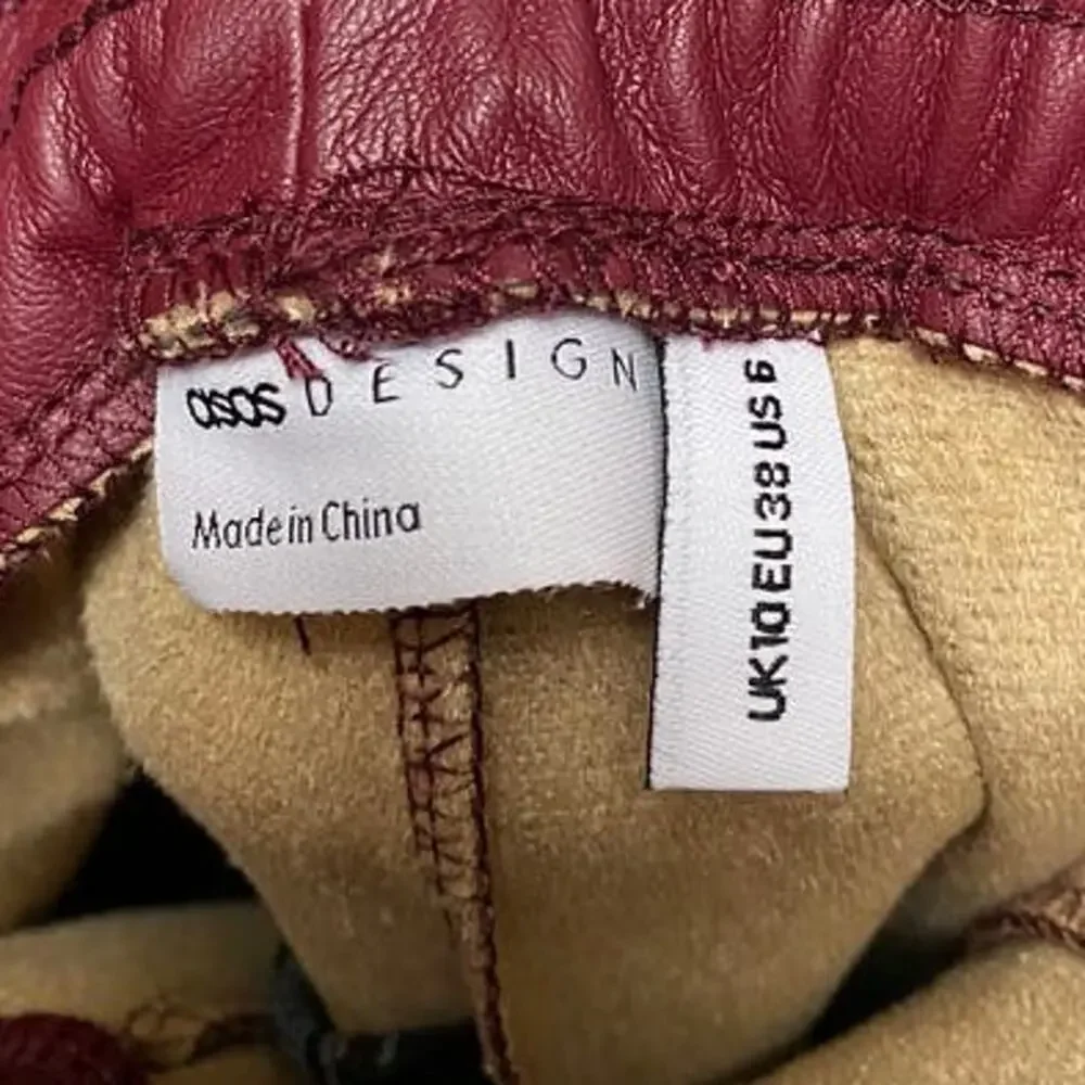 ASOS Burgundy Wide Leg Pants - Picture 8 of 11